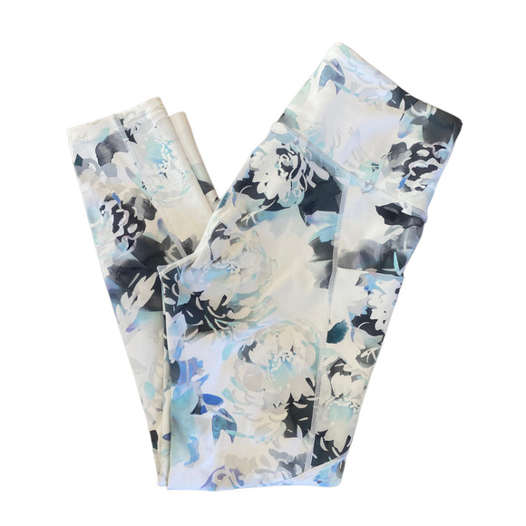 Athleta Stash Pocket Salutation Peony Floral Leggings Small - Picture 4 of 12